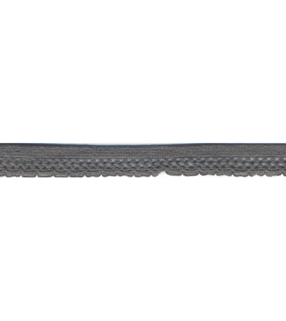 Bobina de 25m elástico lencero 13mm Gris medio 13mm