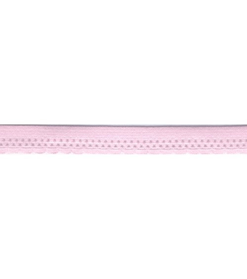 Bobina 25m elástico lencero 13mm Rosa claro 13mm