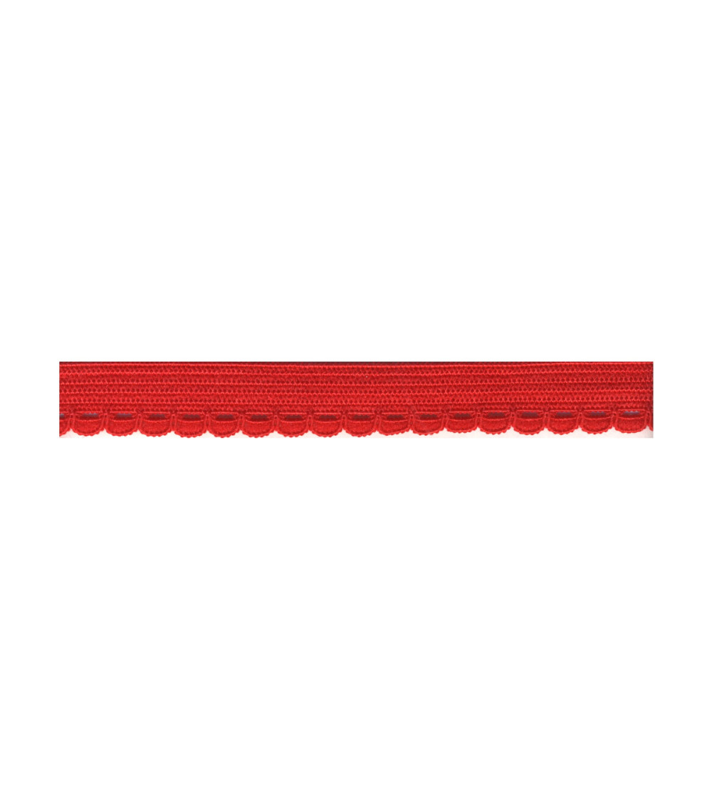 Spule 25 m, elastisches Dessous, 10 mm, Rot, 10 mm