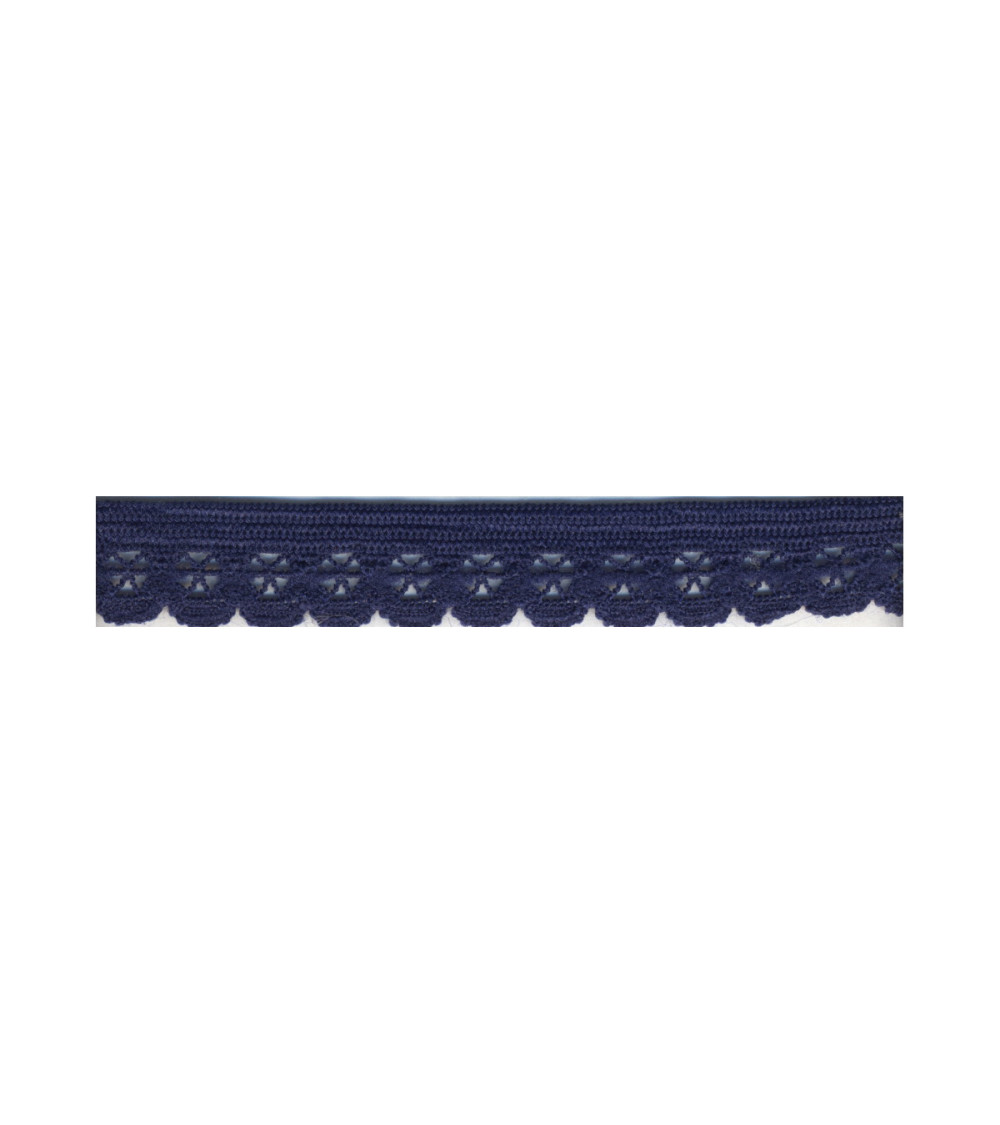 Bobine 25m élastique lingerie 13mm Bleu marine 13mm