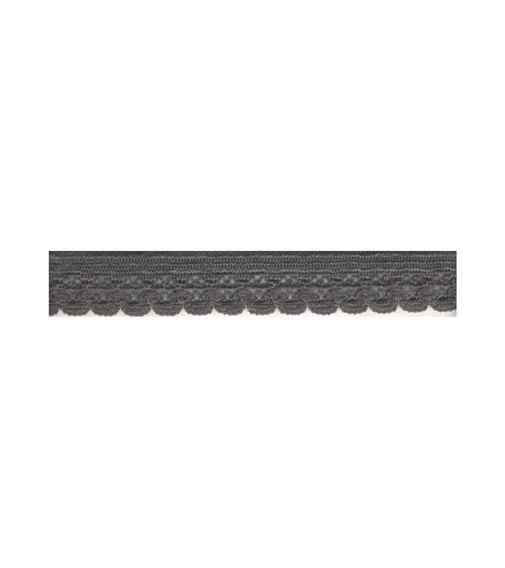 25 m Spule, elastisches Dessous, 13 mm, Mittelgrau, 13 mm