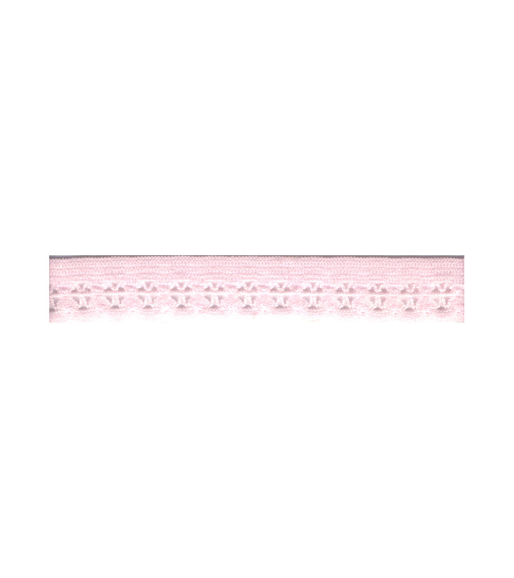 Bobina 25m elástico lencero 13mm Rosa claro 13mm