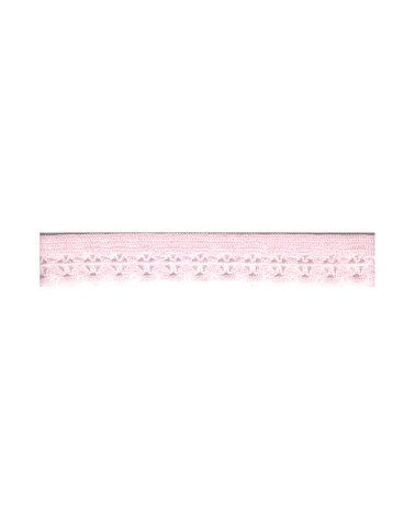 Bobina 25m elástico lencero 13mm Rosa claro 13mm