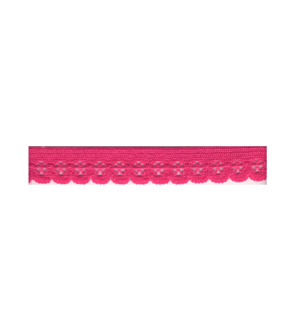 Bobine 25m élastique lingerie 13mm fuchsia 13mm