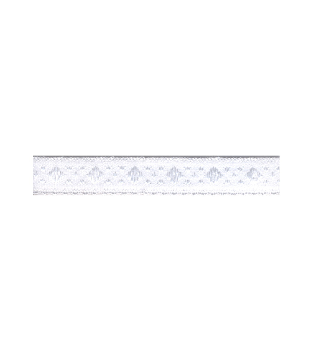 Bobine 25m élastique lingerie cavalier Blanc 11mm