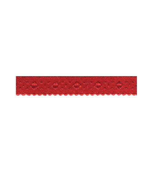 Bobine 25m élastique lingerie cavalier Rouge 11mm