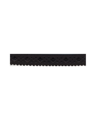 25 m Spule, elastischer Dessous-Pullover, Schwarz, 11 mm