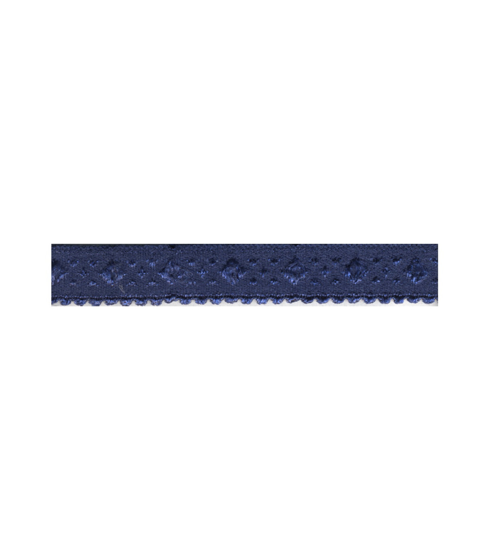 Bobine 25m élastique lingerie cavalier Bleu marine 11mm