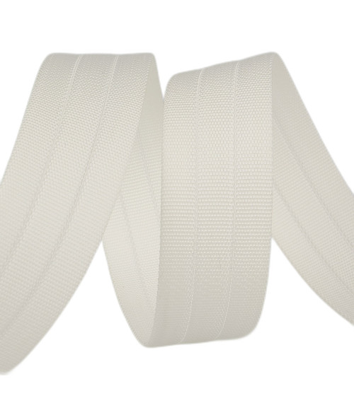 Grosgrain webbing 30mm white per meter