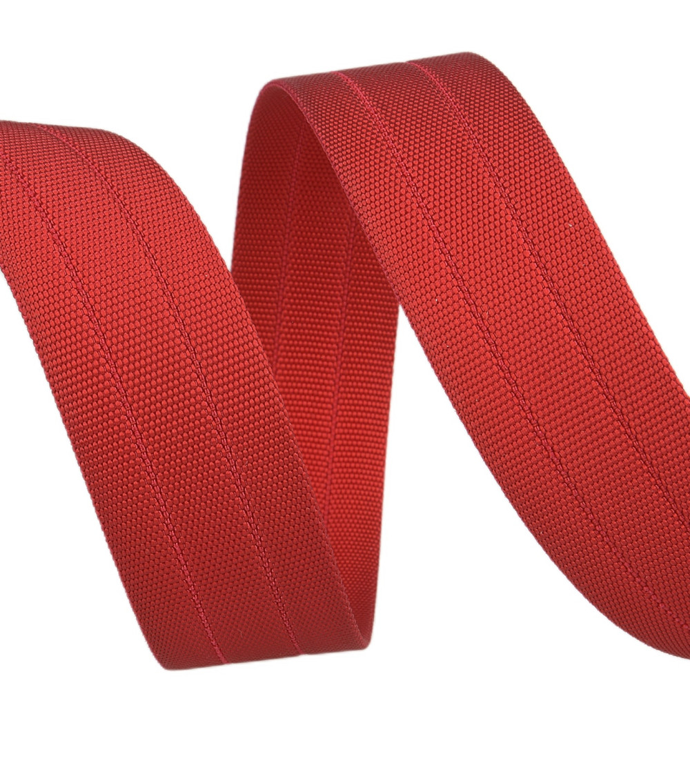 Grosgrain webbing 30mm red per meter