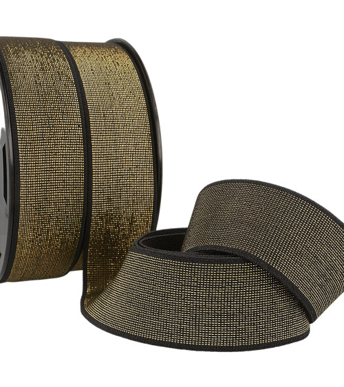 Metal elastic 40mm black gold per meter