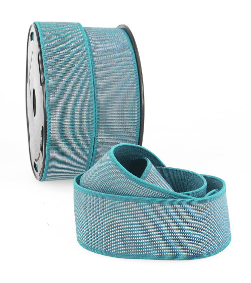 Metal elastic 40mm duck blue per meter