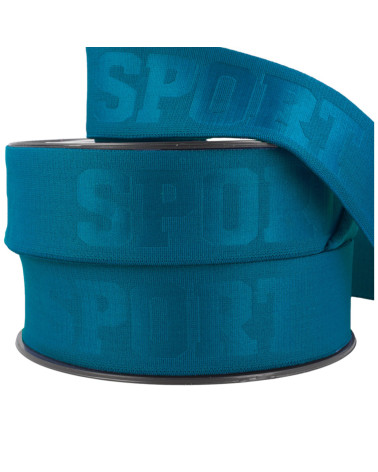 3d sports elastic 40mm duck blue by the meter