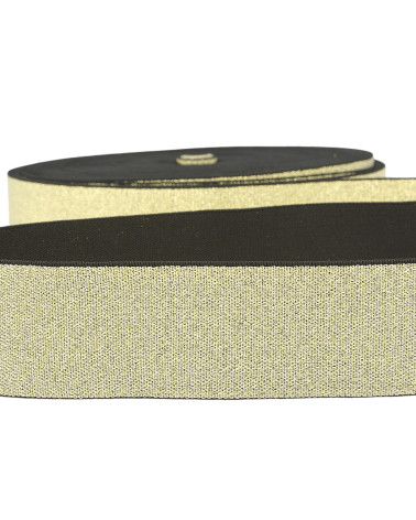 40mm gold metal elastic by the meter