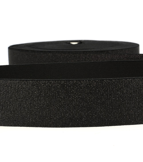 Metal elastic 40mm black per meter