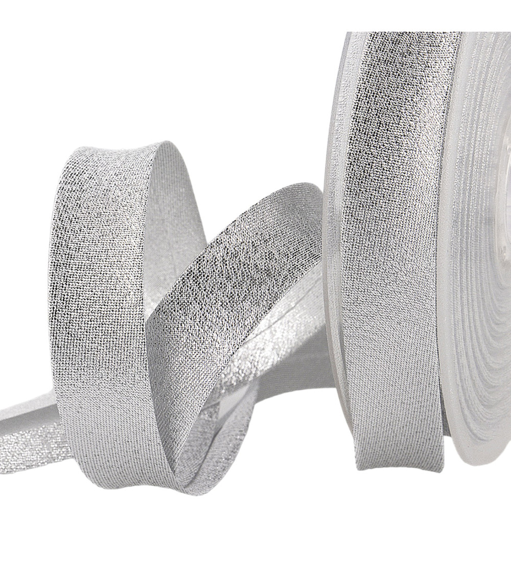 Metal bias 20mm silver per meter