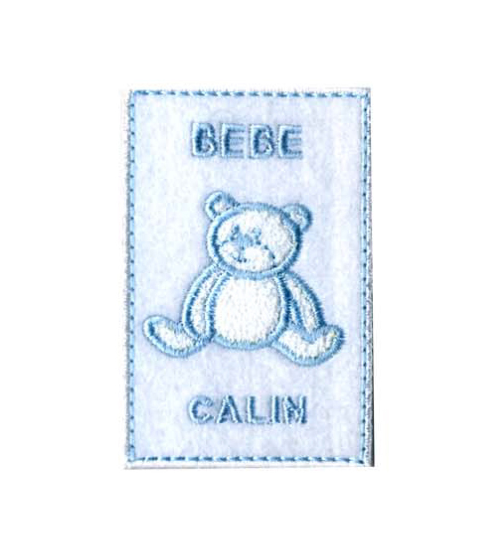 Baby Calin blue iron-on patch