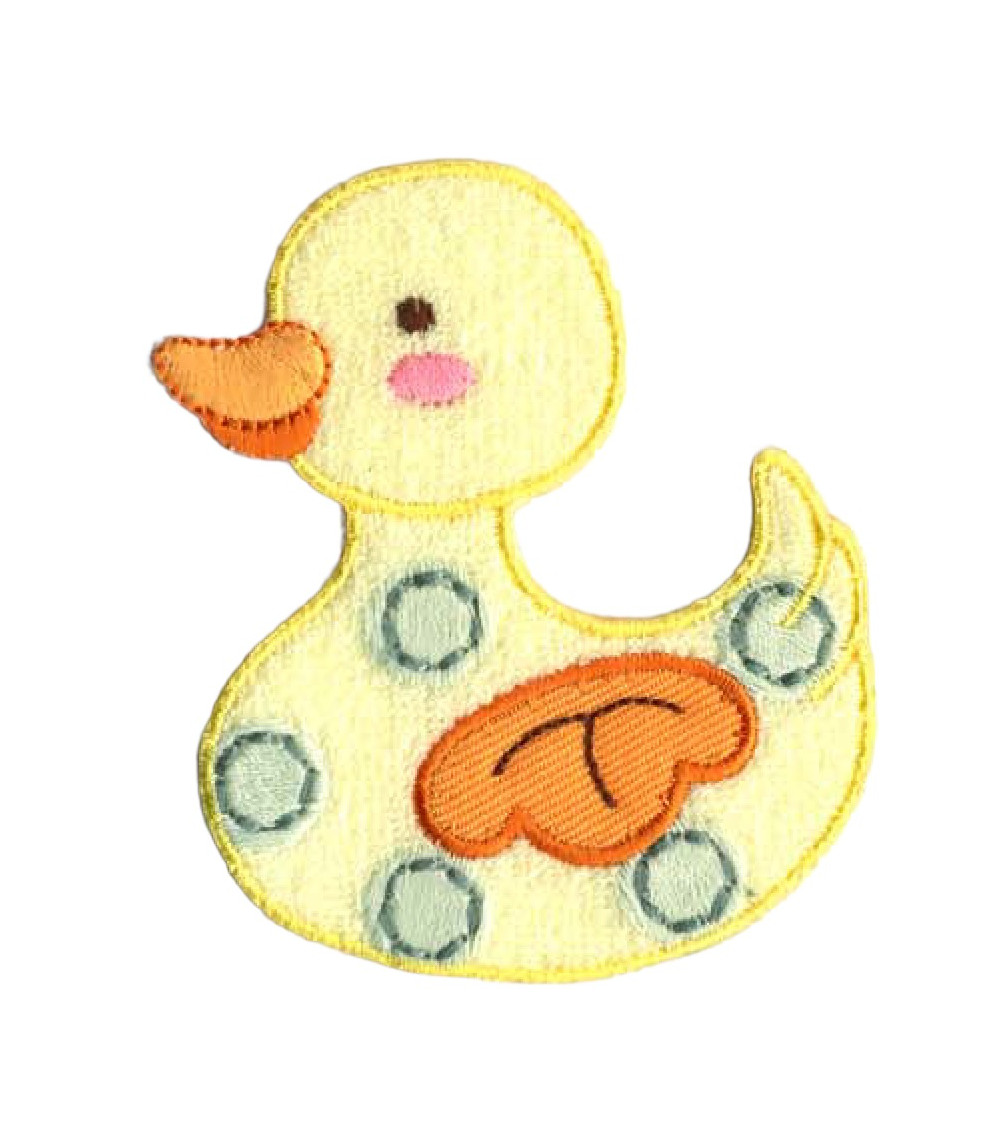 Duck sponge iron-on badge