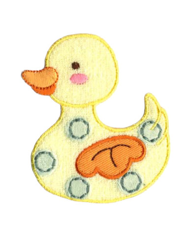 Duck sponge iron-on badge
