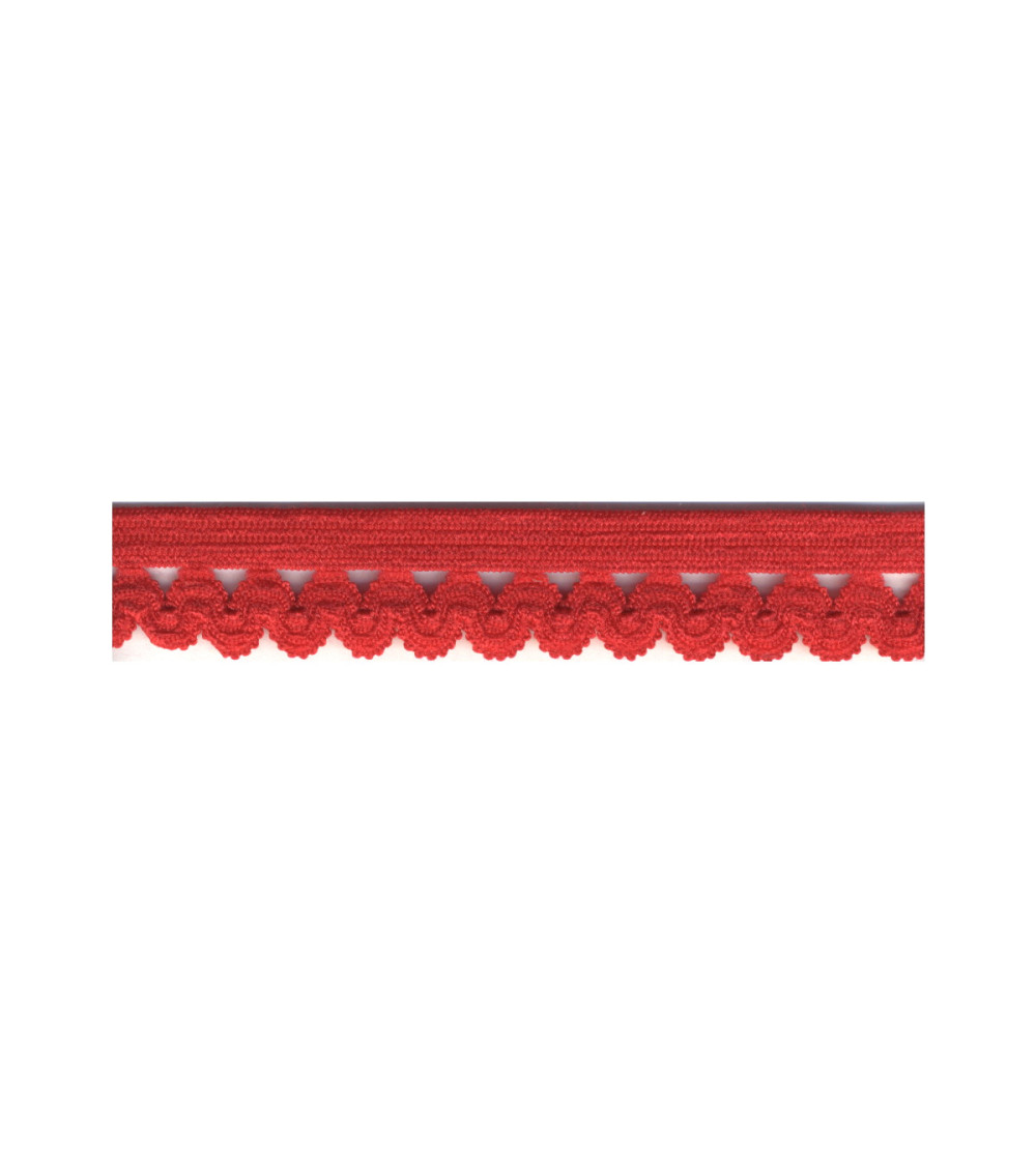 Lingerie elastic 12mm Red per meter