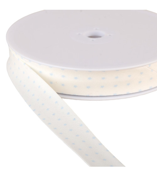 Organic cotton star bias gots Blue 20mm per meter