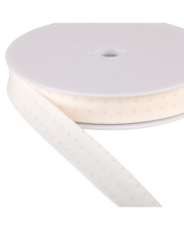 Schrägband aus Bio-Baumwolle mit Sternmuster in Rosa, 20 mm pro Meter
