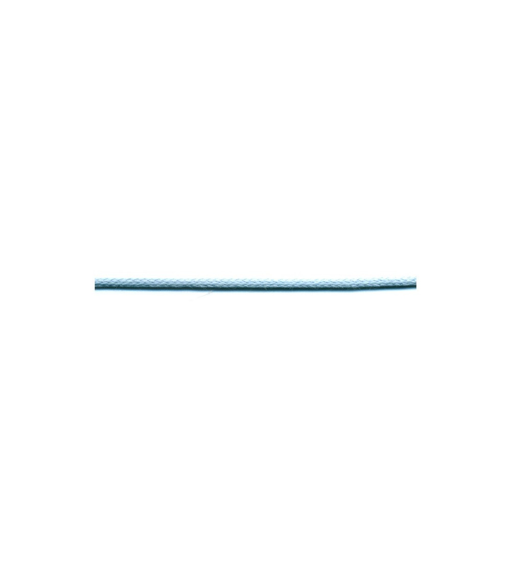 50 m Spule aus Spitze in Lederoptik, 2 mm, Hellblau