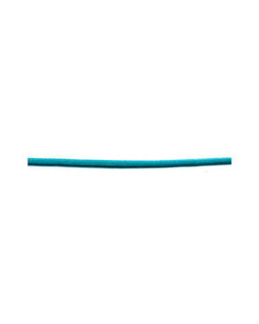 Bobine 50m lacet aspect cuir 2mm bleu d'eau
