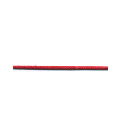 Bobine 50m lacet aspect cuir 2mm rouge