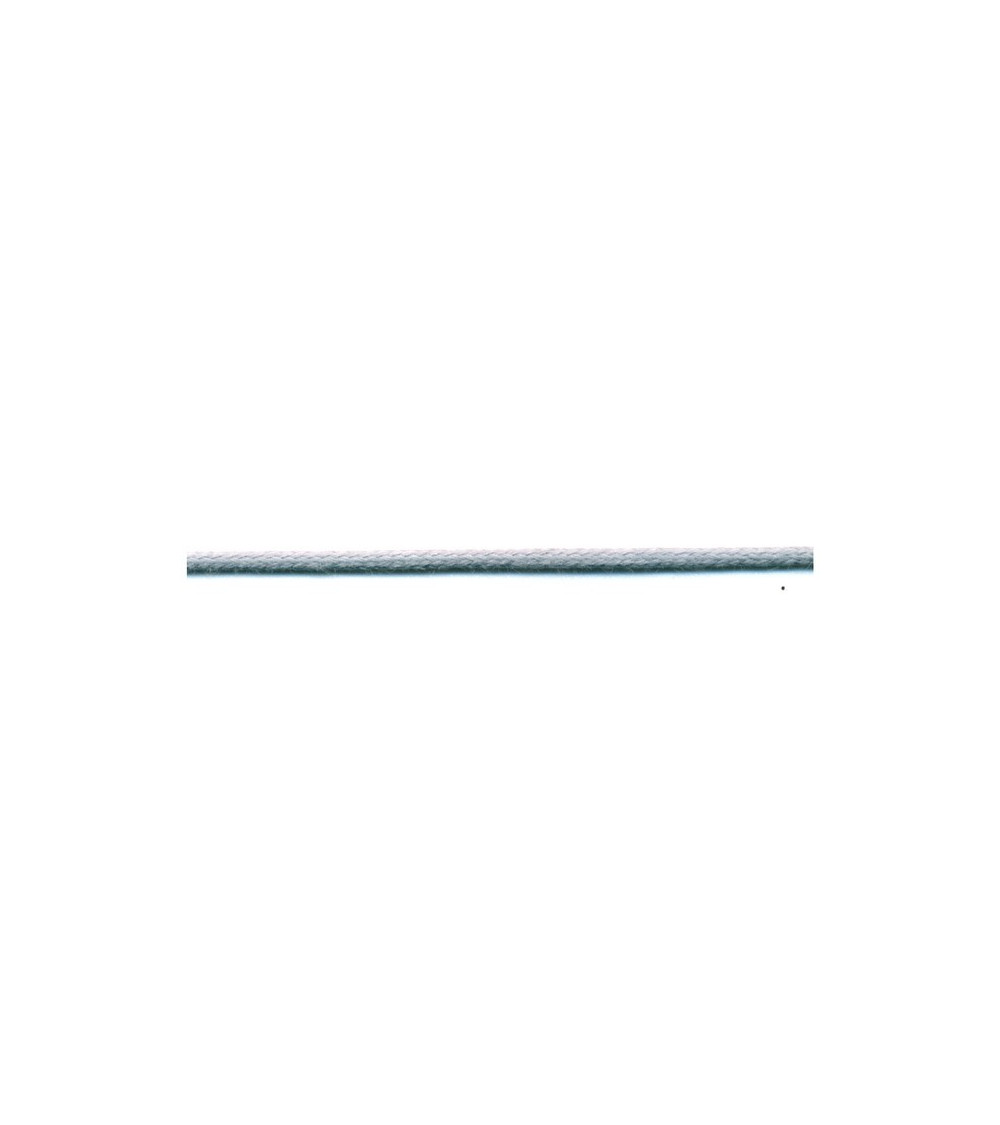 Bobine 50m lacet aspect cuir 2mm gris bleu