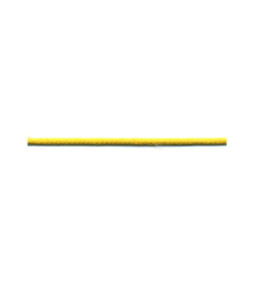 Bobine 50m lacet aspect cuir 2mm jaune or