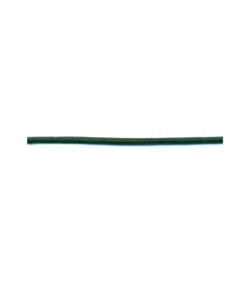 Bobine 50m lacet aspect cuir 2mm vert bouteille