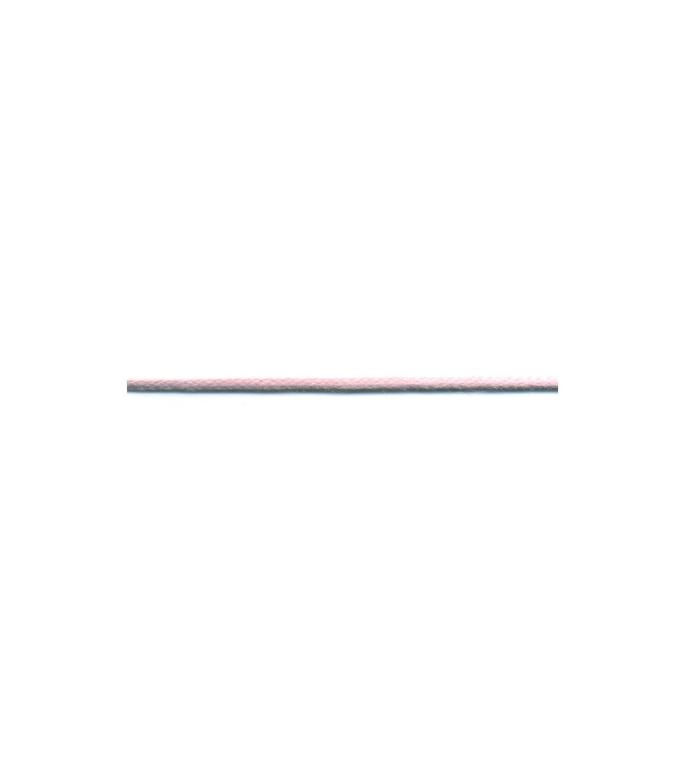 Bobine 50m lacet aspect cuir 2mm vieux rose