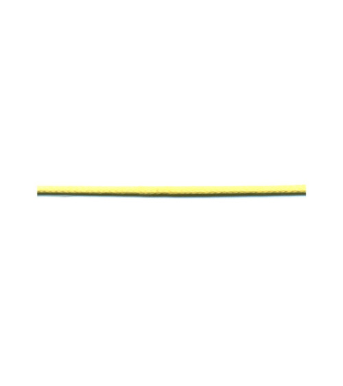 Bobine 50m lacet aspect cuir 2mm jaune paille