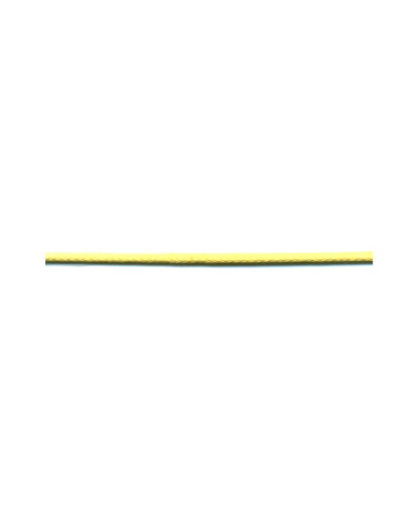 Bobine 50m lacet aspect cuir 2mm jaune paille