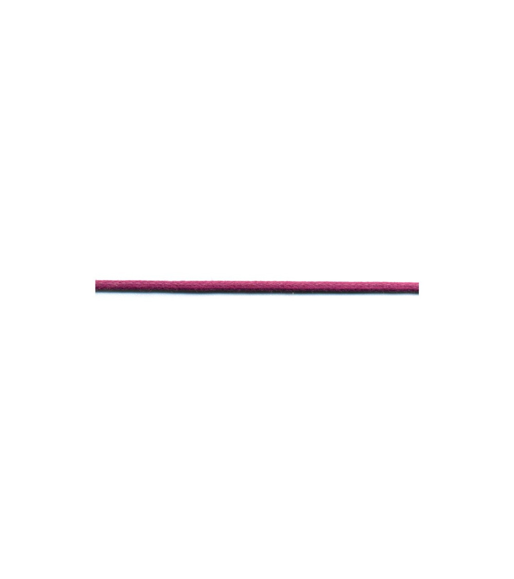 Bobine 50m lacet aspect cuir 2mm prune