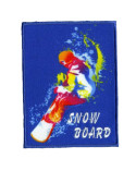 Ecusson sport Snow Board bleu