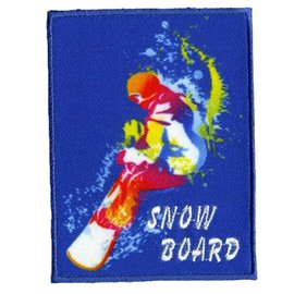Ecusson sport Snow Board bleu