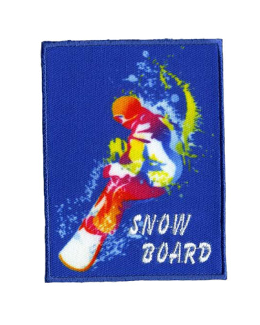 Blue Snow Board sports badge