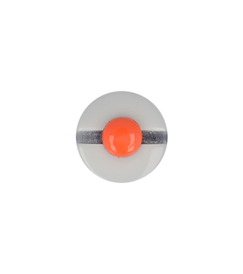 Bouton beret marin 15mm blanc/rouge