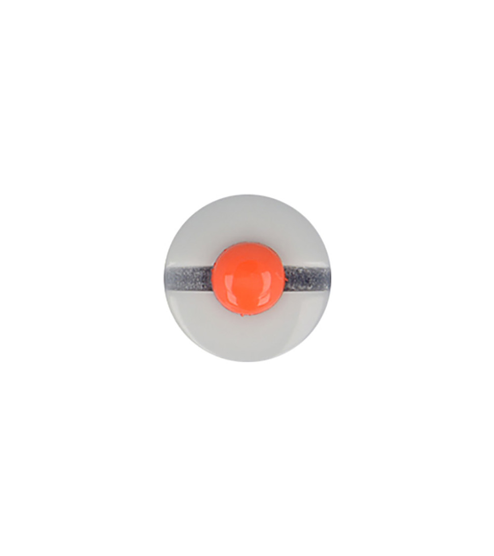 Bouton beret marin 15mm blanc/rouge