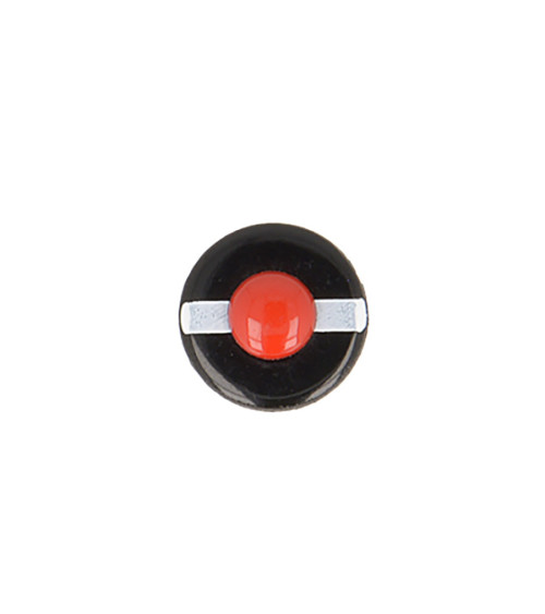 Bouton beret marin 15mm noir/rouge