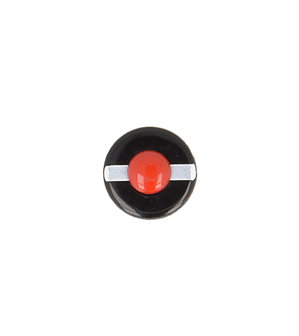 Bouton beret marin 15mm noir/rouge