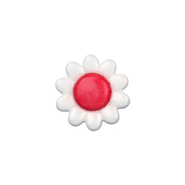 Bouton marguerite 15mm rouge
