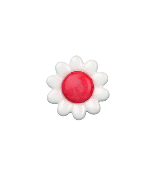 Bouton marguerite 15mm rouge