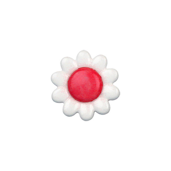 Bouton marguerite 15mm rouge