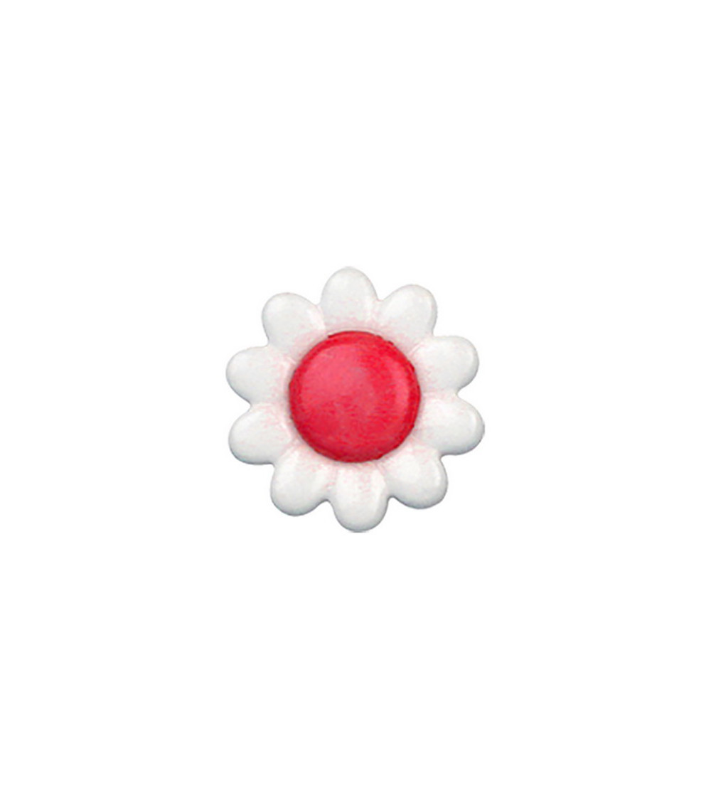 Bouton marguerite 15mm rouge