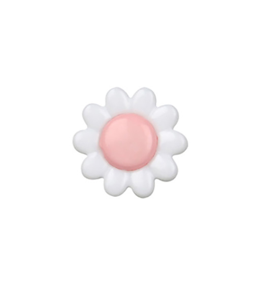 Daisy button 15mm baby pink