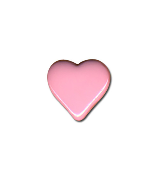 Heart shank button 15mm baby pink