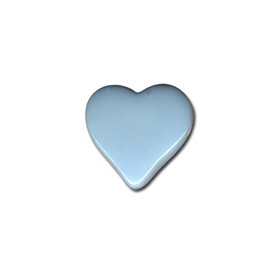 Bouton à queue coeur 15mm bleu ciel